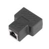 1 to 2 Ways Network Ethernet Head LAN Cable Female Joiner Coupler RJ45 Extender Plug Network Connector Splitter view 2