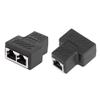 1 to 2 Ways Network Ethernet Head LAN Cable Female Joiner Coupler RJ45 Extender Plug Network Connector Splitter view 3