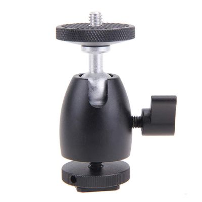 360 Mini 1/4" Hot Shoe Adapter Cradle Ball Head Holder Bracket Aluminum Alloy Mini Ballhead with Lock 70 * 50 * 35mm L3FE