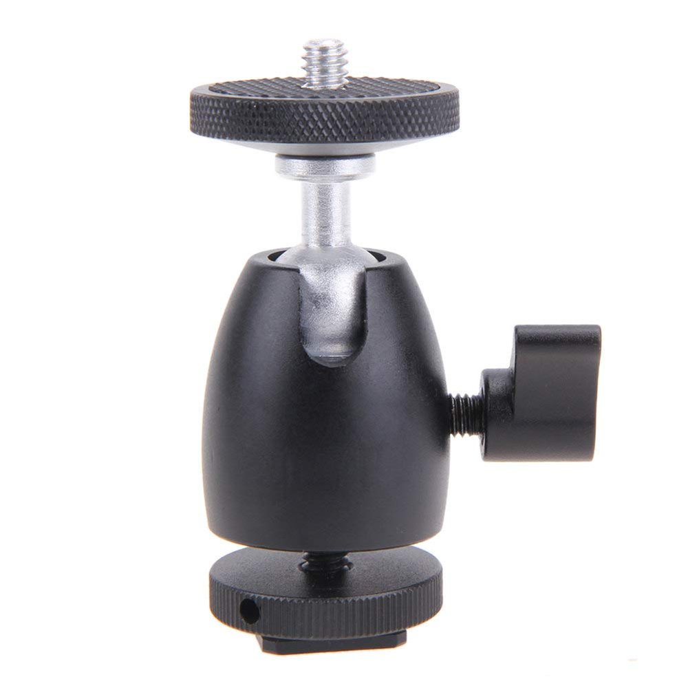 360 Mini 1/4" Hot Shoe Adapter Cradle Ball Head Holder Bracket Aluminum Alloy Mini Ballhead with Lock 70 * 50 * 35mm L3FE