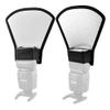 1pcs 2-in-1 Silver/White Camera Flash Diffuser Softbox Photo Flash Light Reflector for Canon Cameras Size 11 * 18 * 20cm view 1