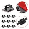Cable Clips Adhesive Cord Organizer, Management 3M Cable Ties Wire Clips Organizer Cable Clamp Holders for Desk Car Tables PC Laptop TV Home Office Walls (0.75"x0.6", 30pcs, Black) view 2