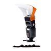 LumiQuest Flash Pocket Bouncer, Flash Diffuser with UltraStrap, Universal Classic Design for External Camera Flashes, Photography Lighting, Light for Pictures, Studio Lights, Orange view 1