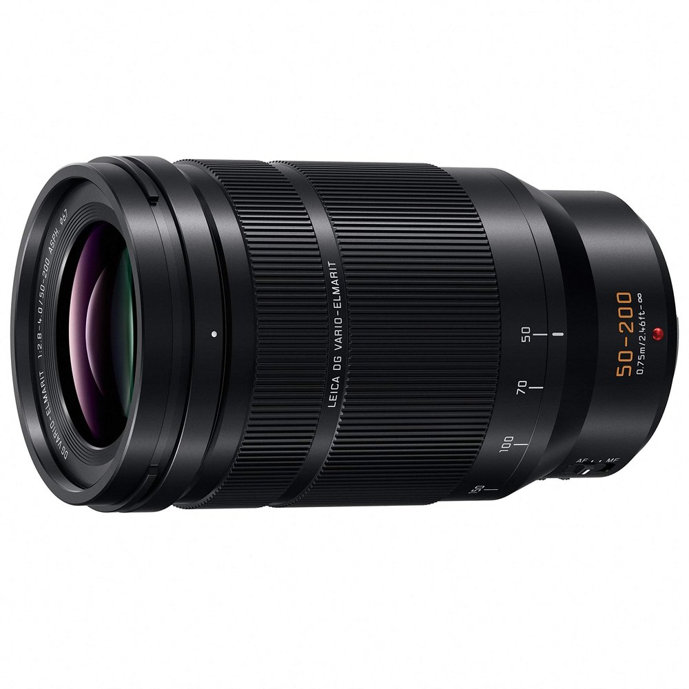 PANASONIC LUMIX Professional 50-200mm Camera Lens, G Leica DG Vario-ELMARIT, F2.8-4.0 ASPH, Dual I.S. 2.0 with Power O.I.S, Mirrorless Micro Four Thirds, H-ES50200 (Black) (Renewed)