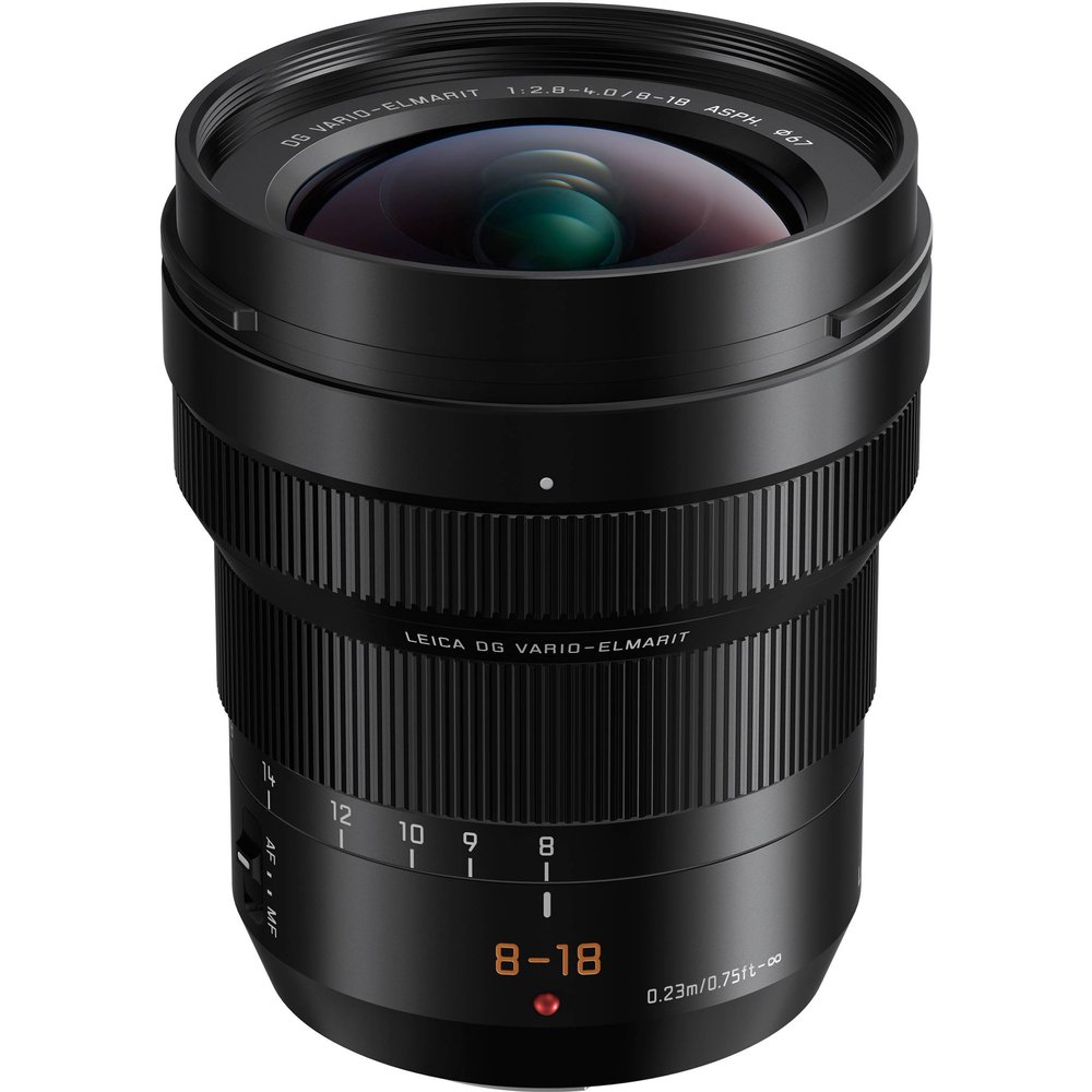 PANASONIC LUMIX Professional 8-18mm Camera Lens, G LEICA DG VARIO-ELMARIT, F2.8-4.0 ASPH, Mirrorless Micro Four Thirds, H-E08018 (Black) (Renewed)