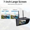 5.8Ghz FPV Receiver Monitor 7 Inch, Dual Diversity Receiver with 40 Channels Auto-Scan, 800x480 Resolution 600cd/m Brightness LCD Screen for FPV Drone Racing and Outdoor Monitoring view 4