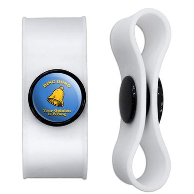 GRAPHICS & MORE Ding Dong Your Opinion is Wrong Funny Humor Headphone Earbud Cord Wrap - Charging Cable Manager - Wire Organizer Set of 2