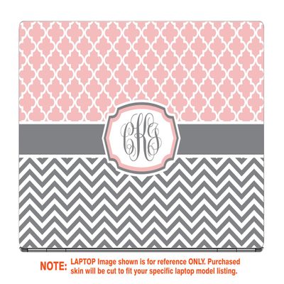 Decalrus - Protective Decal for The Lenovo ThinkPad P52 (15.6" Screen) Laptop with Customized Monogram LEthinkpad15_p52-Monogram1
