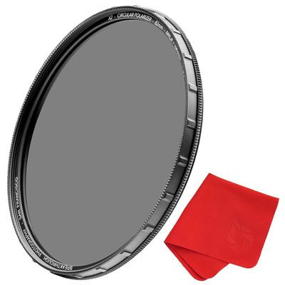 39mm X2 CPL Circular Polarizing Filter for Camera Lenses - AGC Optical Glass Polarizer Filter with Lens Cloth - MRC8 - Nanotec Coatings - Weather Sealed by Breakthrough Photography