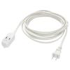 CMPLE - 3-Outlet Household Indoor Extension Power Cord - 2 Prong with Protection Outlet Cover - 6 Feet, White, (2 Pack) view 2