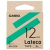 Casio XB-12GN Label Writer Lateco Refill Tape, Green with Black Letters, 0.5 inches (12 mm) view 1