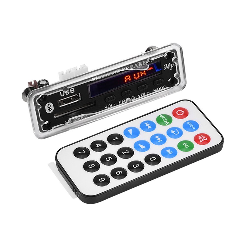 MP3 WMA Decoder Board Audio Bluetooth 4.2 Module 12V, USB SD Card FM Wireless Audio Receiver for Car Home Speaker Amplifier