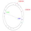 6.5" 6 1/2" Speaker Spacers Depth Extender Extending Rings - 3/4" thick - ID: 5 1/2" OD: 6 5/8" - 1 Pair - SSK65XK - Stackable - Perfect For Framing Fiberglass Enclosures view 2