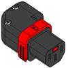 IEC Lock+ Rewireable (Left/Right Angle). The World's First Locking rewireable IEC320-C13 Connector. No More accidential unplugging or disconnections. Webber PA130100RBK view 3
