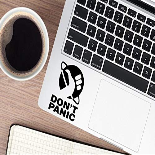 Dont Panic Sticker Vinyl Decal for Laptop - Car - Wall - Notebook Black White Holographic Send in Envelope