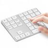 Lekvey Bluetooth Number Pad, Aluminum Rechargeable Wireless Numeric Keypad Slim 34-Keys External Numpad Keyboard Data Entry for Laptop, MacBook, MacBook Air/Pro, iMac, Windows, Surface Pro - Silver