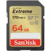 SanDisk 64GB Extreme SDXC UHS-I U3 Memory Card, Up to 150MB/s Read Speed view 1