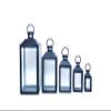 American Mantle Decorative Wood and Glass Candle Lanterns - 1 Large Piece (5, Black) view 1