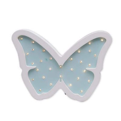 Children's Room Decorative Wood Lamp, Cute Baby Sleeping Lamp Wooden Table Wall Decor Lights Kids Room Decorations (blue Butterfly)