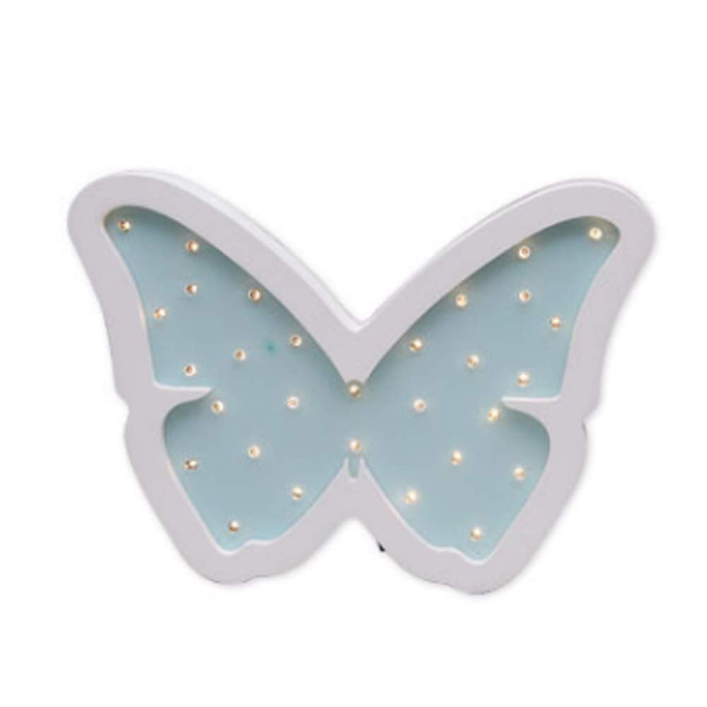 Children's Room Decorative Wood Lamp, Cute Baby Sleeping Lamp Wooden Table Wall Decor Lights Kids Room Decorations (blue Butterfly)