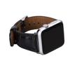 Croco Pattern Black Leather Band for Apple Watch view 1