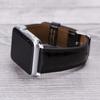 Croco Pattern Black Leather Band for Apple Watch view 2