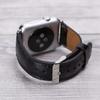 Croco Pattern Black Leather Band for Apple Watch view 3
