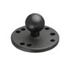 Arkon Circular Metal 25mm (1 inch) Ball to 4 Hole AMPS Adapter for Arkon Robust Mount Series Retail Black view 1