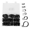 Yosoo Nylon Plastic P Fasteners Clips Clamps Assorted Box for Cable Conduit Kit(200pcs)(Black) view 1
