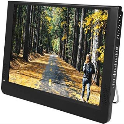 Ciglow Portable Car Tv with,12In 1080P Atsc Digital Tv,1280x800 1500Mah Mini Tv Supports Av in/Out, Sd/Mmc Card, USB Port, Vga, Headset Plug for Home Or Camping Car with 12V Car
