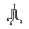 PIPE DECOR End Table Leg Set, Rustic Industrial Side Table Base Kit, Dark Grey Black Rough Pipes and Fittings Heavy Weight Construction, Roots Design view 1