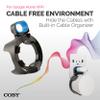 Coby WiFi Wall-Mount Holder, Wall-Outlet Router Mount with Cable Management, No-Screw Hidden Storage Stand Compatible with Google Home WiFi Devices & Smart Speakers, Black view 4