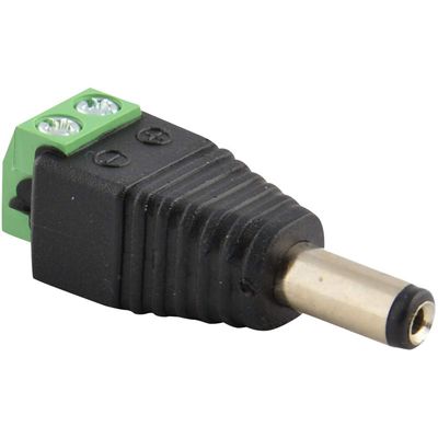 JacobsParts Male DC Barrel Power Plug Screw-on Wire Connector 5.5mm x 2.1mm for 12V/24V LED Strip and Electronics (100 Pack)