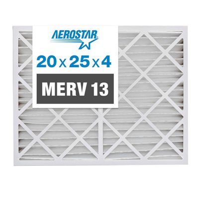 Aerostar 20x25x4 MERV 13 Pleated Replacement Air Filter for Honeywell FC100A1037, 1 Pack (Actual Size: 20" x 24 3/4" x 4 3/8")