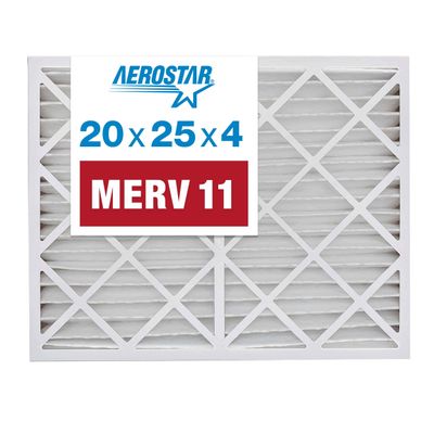 Aerostar 20x25x4 MERV 11 Pleated Replacement Air Filter for Honeywell FC100A1037, 1 Pack (Actual Size: 20" x 24 3/4" x 4 3/8")