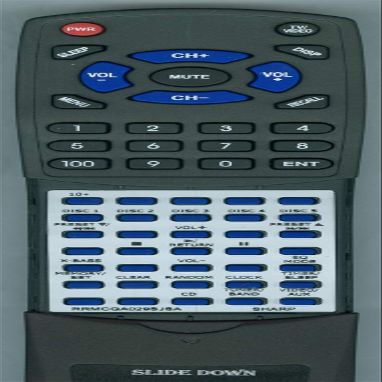 Replacement Remote for Sharp RRMCGA029SJSA, XLMP60, XL-MP60
