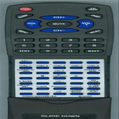 Replacement Remote for Sharp RRMCGA029SJSA, XLMP60, XL-MP60