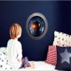 12" Port Scape Astronaut Selfie #3 Porthole 3D Window Wall Decal Removable Wall Sticker Space Ship Window Instant View Boys Bedroom Decor view 2