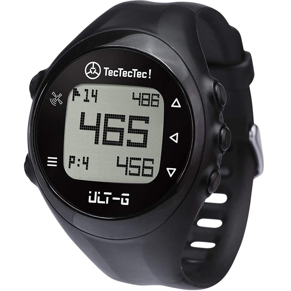 TecTecTec ULT-G Golf GPS Watch Simple & Easy Distance Watch, No App Required on Course, Front/Back/Middle Distances, 38,000+ Courses Preloaded, Lightweight & Water-Resistant Black