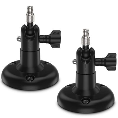 Latest Version Adjustable Indoor/Outdoor Wall Mount for Arlo Essential/XL Gen 2/Pro/2/3/4/Arlo Pro 5s/Ultra/,eufyCam 2C/2C Pro, 2/2 Pro, 3C/S300, 3/S330,Wyze Cam Pan/V3 Camera (2Pack, Black)
