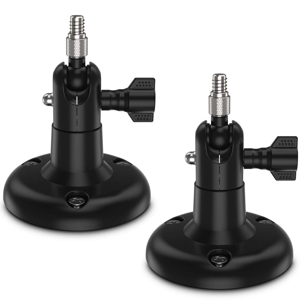 Latest Version Adjustable Indoor/Outdoor Wall Mount for Arlo Essential/XL Gen 2/Pro/2/3/4/Arlo Pro 5s/Ultra/,eufyCam 2C/2C Pro, 2/2 Pro, 3C/S300, 3/S330,Wyze Cam Pan/V3 Camera (2Pack, Black)