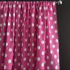 lovemyfabric Cotton Polka Dot Print Curtain Panel 58" Wide Home Decor/Window Treatment/Photography Backdrop/Photo-Booth Backdrop Fuchsia on White (96" Tall) view 2