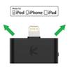 KOKKIA i10L (Black) : Digital Bluetooth Splitter Transmitter for iPhone, iPad, iPod Touch with Lightning Connector. Works Well Streaming to 2 Sets Apple AirPods (or 1 Set AirPods, 1 Set Bose Headset) view 2