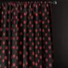 lovemyfabric Cotton Polka Dot Print Curtain Panel 58" Wide Home Decor/Window Treatment/Photography Backdrop/Photo-Booth Backdrop Red on Black (48" Tall) view 2