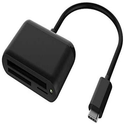 PremiumCord Adapter USB 3.1 Type C to Card Reader CFast2.0 + SD 3.0 + Micro SD 3.0 Black Cable Length 20 cm