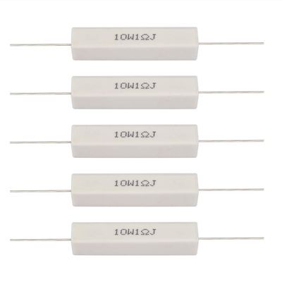 10PCs Speaker Divider Resistor Kit, Speaker Divider Cement Resistor 10W for Power Adapters, Audio Equipment, Audio, Crossovers, Instruments, Meters, Televisions(1 Ohm)