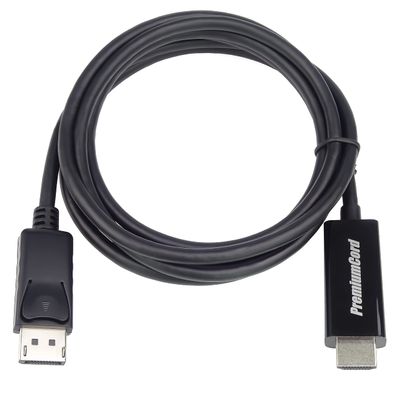 PremiumCord DisplayPort to HDMI M/M 3 m, DP to HDMI 1.3, up to 2.25 Gbps, Compatible with Video Full HD 1080p 60Hz, Black