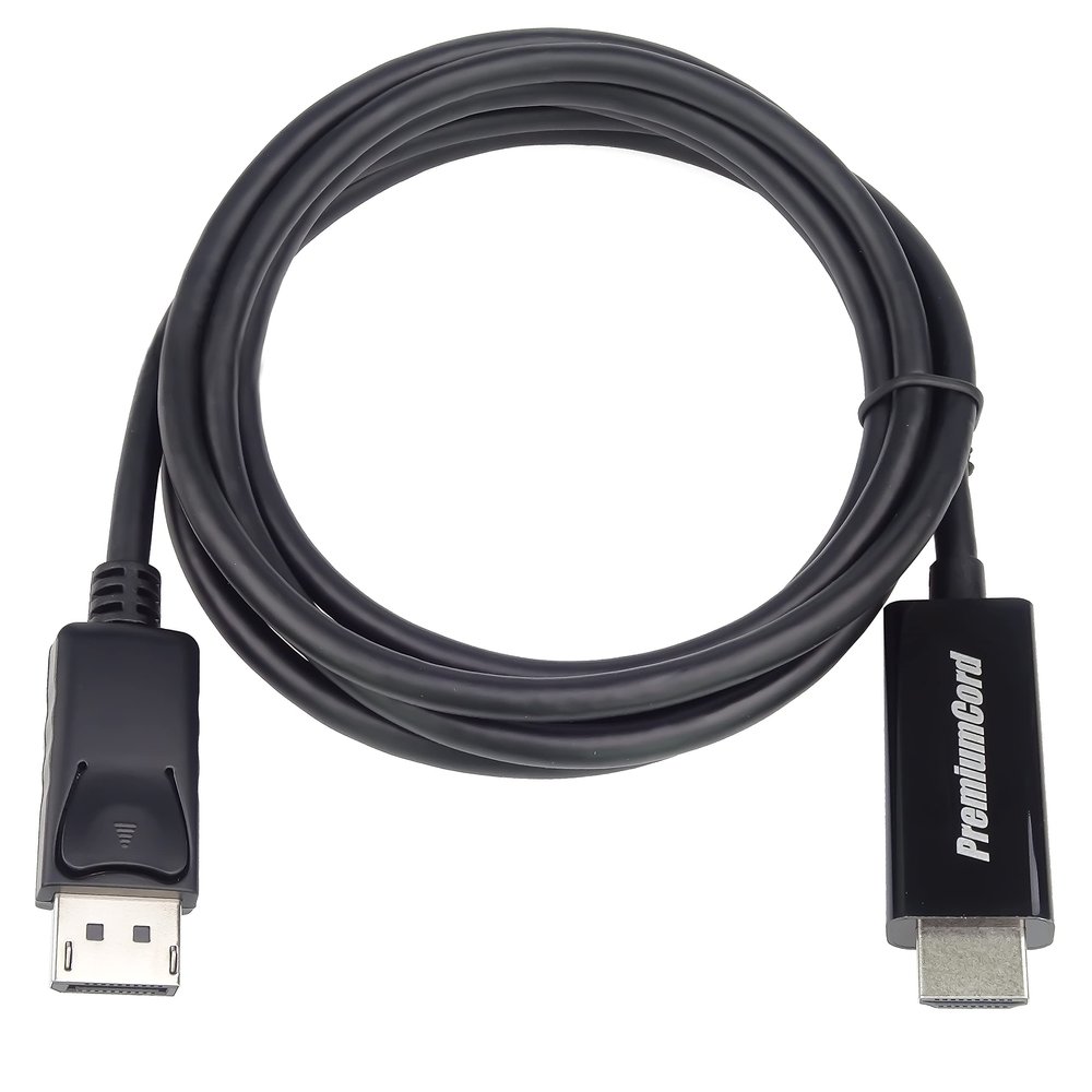 PremiumCord DisplayPort to HDMI M/M 3 m, DP to HDMI 1.3, up to 2.25 Gbps, Compatible with Video Full HD 1080p 60Hz, Black