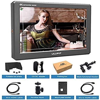 LILLIPUT A8S 8.9 Inch 350nit 3G-SDI Mini HDMI Monitor 3D-LUT Camera Field Monitor 4K HDMI 1920X1200 DSLR Camrea