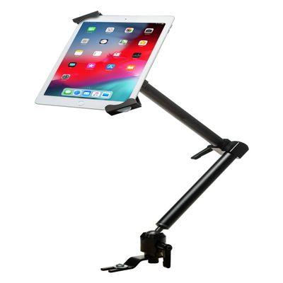 Security Vehicle Mount CTA Universal Aluminum Locking Tablet Mount for iPad 10th Gen 10.9"- iPad 7/8/9 Gen 10.2- iPad Pro 12.9- iPad Air 3- Surface Pro 4 - Galaxy Tab S3 & More - Black (AUT-CFVMS)